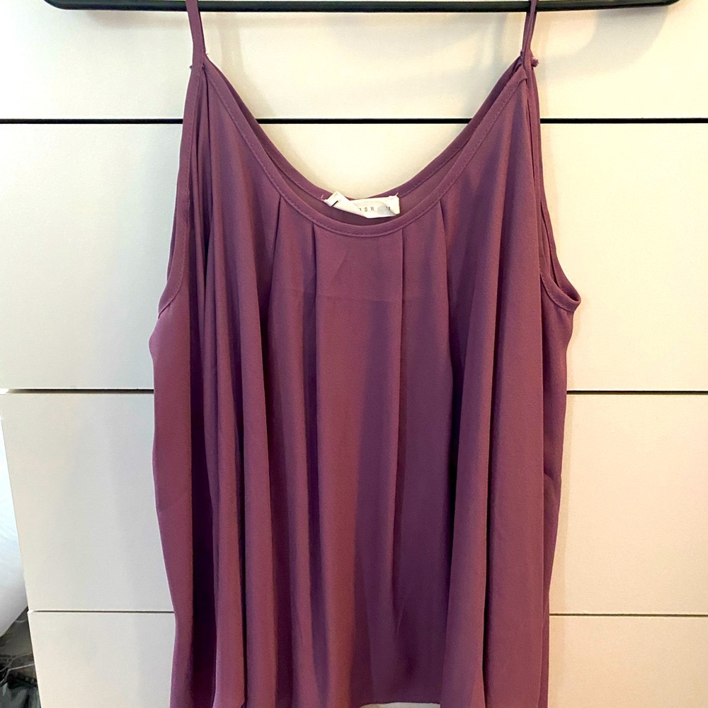 Spaghetti strap long sleeve with shoulder cutouts